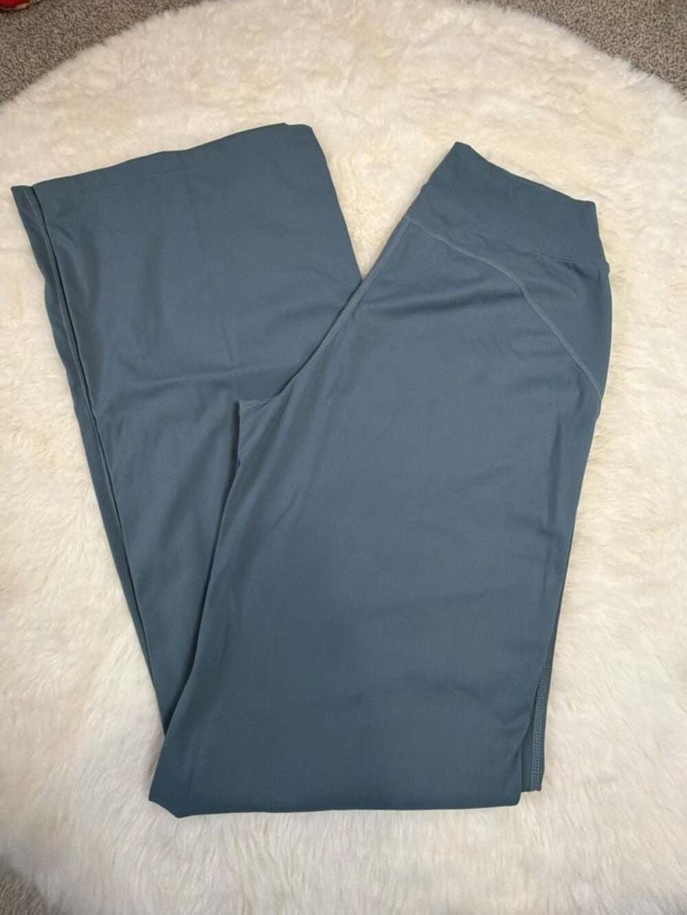 OQQ Women's High Waisted Wide Leg Flare Yoga Pants with Seam Front Detail